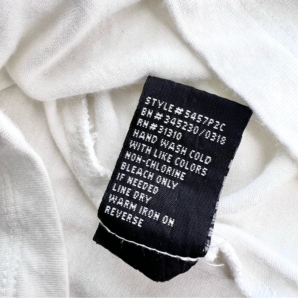 I.N. Studio Gauzy Top Paper White Size Large Petite - Picture 13 of 15